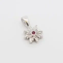 Colgante Basic Colors Plata y Circonita Roja 10mm*Eguzkilore Outlet