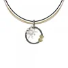 Colgante Bihotzak Plata y Lámina Oro con Cable*Eguzkilore Outlet