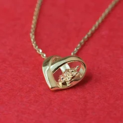 Colgante Corazón San Valentín Plata Dorada*Eguzkilore Online