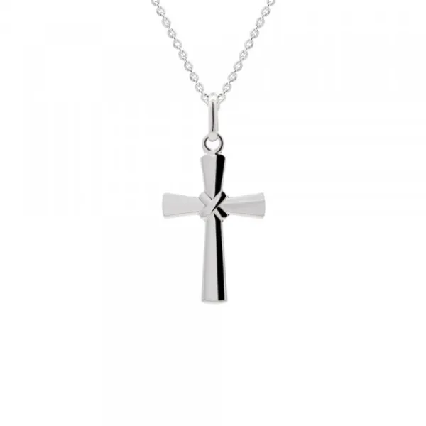 Colgante Cruz Lámina Plata 20mm*Eguzkilore Sale