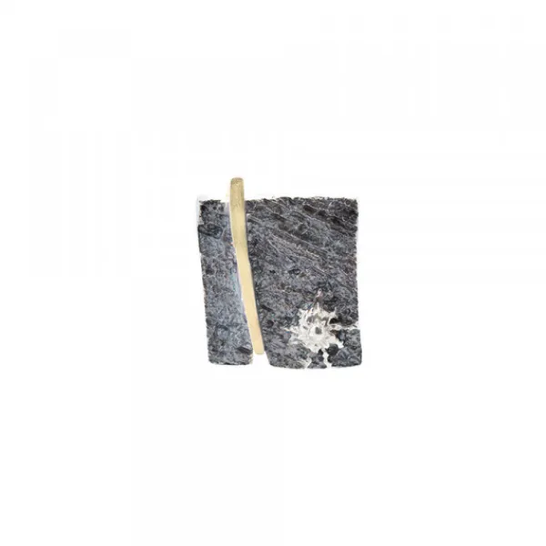 Colgante Cuadrado Flysch Plata con Lámina de Oro*Eguzkilore Discount