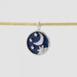 Colgante de Plata con Esmalte Azul Luna*Eguzkilore Hot