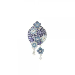 Colgante de Plata con Flores Azules*Eguzkilore Outlet