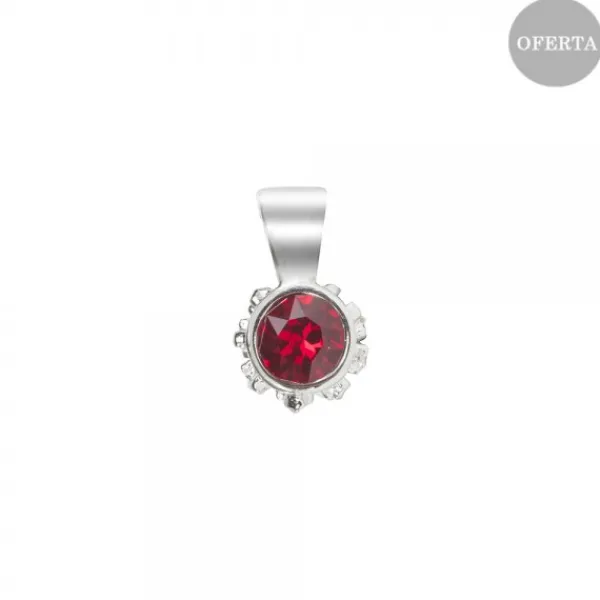 Colgante Distira Plata y Cristal Rojo*Eguzkilore Discount