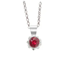 Colgante Distira Plata y Cristal Rojo*Eguzkilore Discount