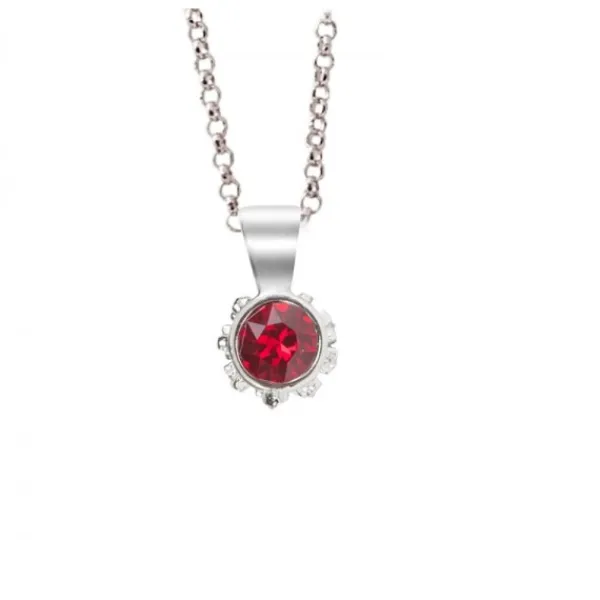 Colgante Distira Plata y Cristal Rojo*Eguzkilore Discount