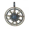 Colgante Doble Cerco Plata y Circonitas Azules*Eguzkilore New