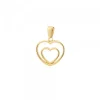Colgante Doble Corazón Calado Oro 13mm*Eguzkilore Best