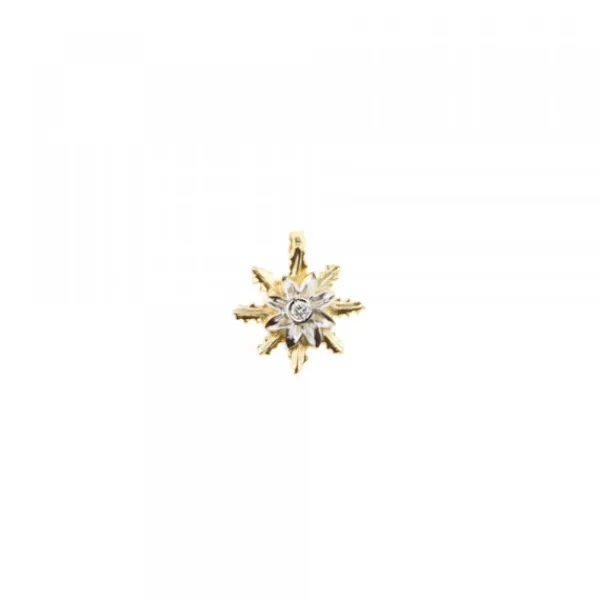 Colgante Oro Bicolor y Brillante 9,5mm*Eguzkilore Clearance