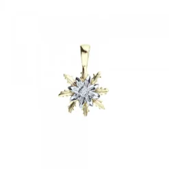 Colgante Oro Bicolor y Brillante 12mm*Eguzkilore Best