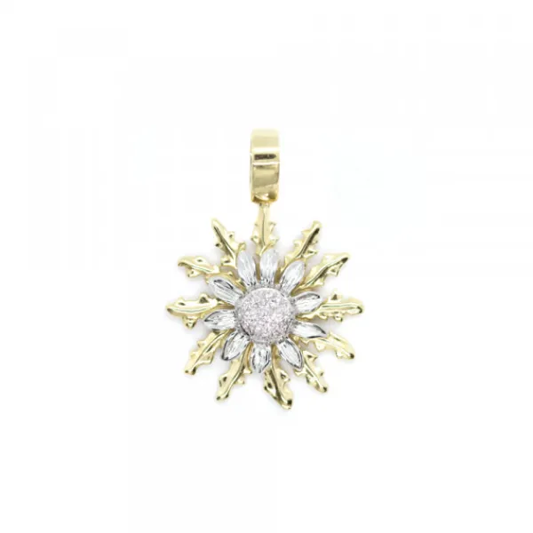Colgante Oro Bicolor y Diamantes 21mm*Eguzkilore Sale
