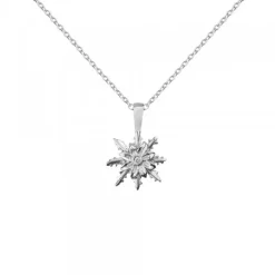 Colgante Oro Blanco y Brillante 12mm*Eguzkilore Outlet