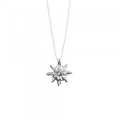 Colgante Oro Blanco y Diamante 10mm*Eguzkilore Online