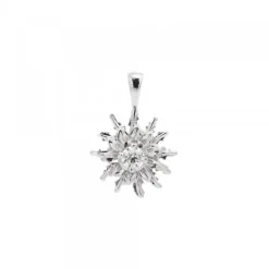 Colgante Oro Blanco y Brillante 14mm*Eguzkilore Best