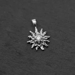 Colgante Oro Blanco y Brillante 14mm*Eguzkilore Best