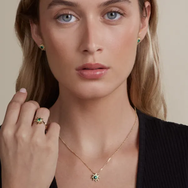 Colgante Oro con Esmeralda*Eguzkilore Online