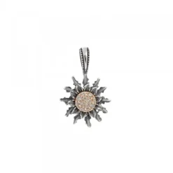 Colgante Plata Envejecida y Circonitas 14mm*Eguzkilore Discount