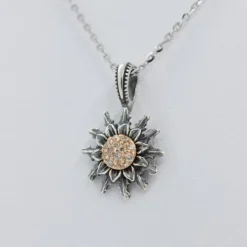 Colgante Plata Envejecida y Circonitas 14mm*Eguzkilore Discount