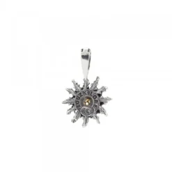 Colgante Plata Envejecida y Circonitas 14mm*Eguzkilore Discount