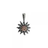 Colgante Plata Envejecida y Circonitas Marrones 14mm*Eguzkilore Sale