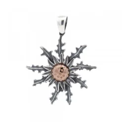 Colgante Plata Envejecida y Rosa 37mm*Eguzkilore Sale