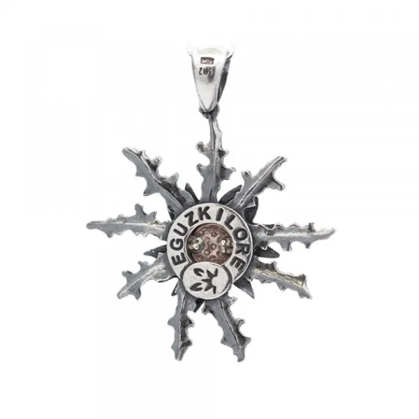 Colgante Plata Envejecida y Rosa 37mm*Eguzkilore Sale