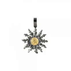 Colgante Plata Negra y Dorado 21mm*Eguzkilore New