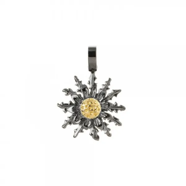 Colgante Plata Negra y Dorado 21mm*Eguzkilore New