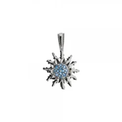 Colgante Plata y Circonitas Azules 14mm*Eguzkilore Best