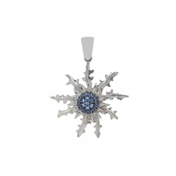 Colgante Plata y Circonitas Azules 29mm*Eguzkilore Clearance