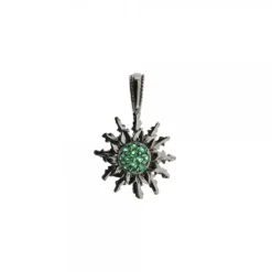 Colgante Rutenio y Circonitas Verdes 14mm*Eguzkilore Sale