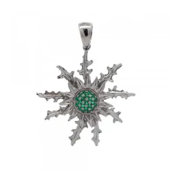 Colgante Rutenio y Circonitas Verdes 37mm*Eguzkilore