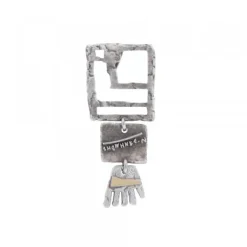Colgante Irulegi Largo Plata y Lámina de Oro*Eguzkilore Outlet