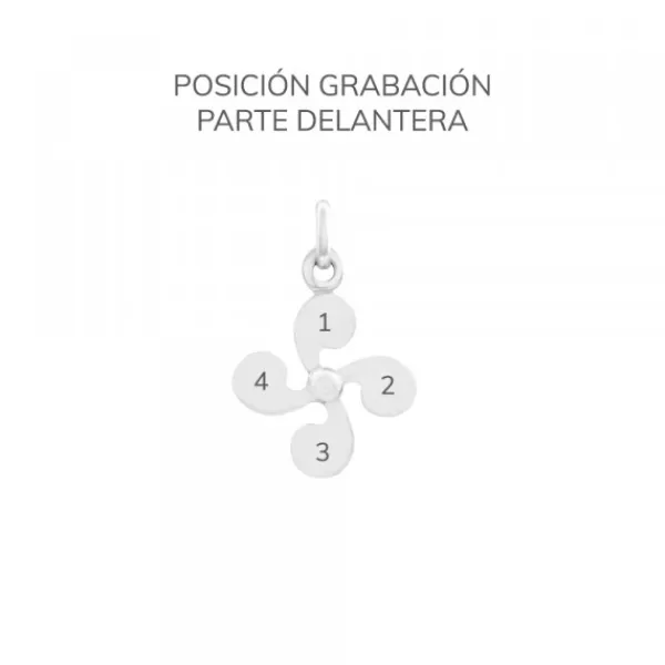 Colgante Lauburu de Plata 20mm*Eguzkilore Hot