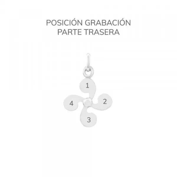 Colgante Lauburu de Plata 20mm*Eguzkilore Hot