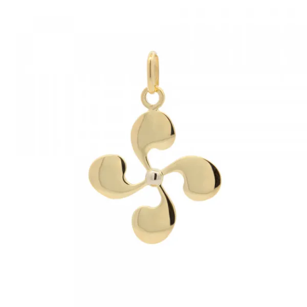 Colgante Lauburu Oro 21mm Personalizable*Eguzkilore Online