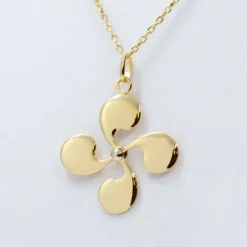 Colgante Lauburu Oro 24mm Personalizable*Eguzkilore Hot