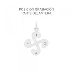 Colgante Lauburu Plata 26mm y Cadena Forza*Eguzkilore Online