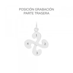 Colgante Lauburu Plata 26mm y Cadena Forza*Eguzkilore Online