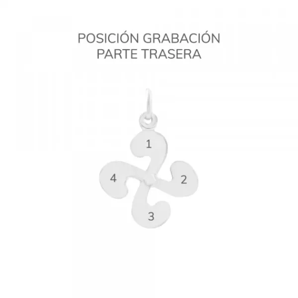 Colgante Lauburu Plata 26mm y Cadena Forza*Eguzkilore Online