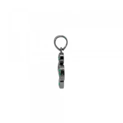 Colgante Lauburu Plata Negra y Circonitas Verdes*Eguzkilore Outlet