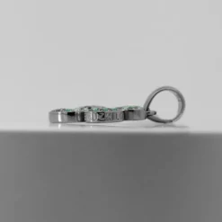 Colgante Lauburu Plata Negra y Circonitas Verdes*Eguzkilore Outlet