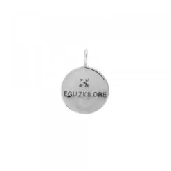 Colgante Lauburu Redondo Plata 13mm*Eguzkilore Outlet