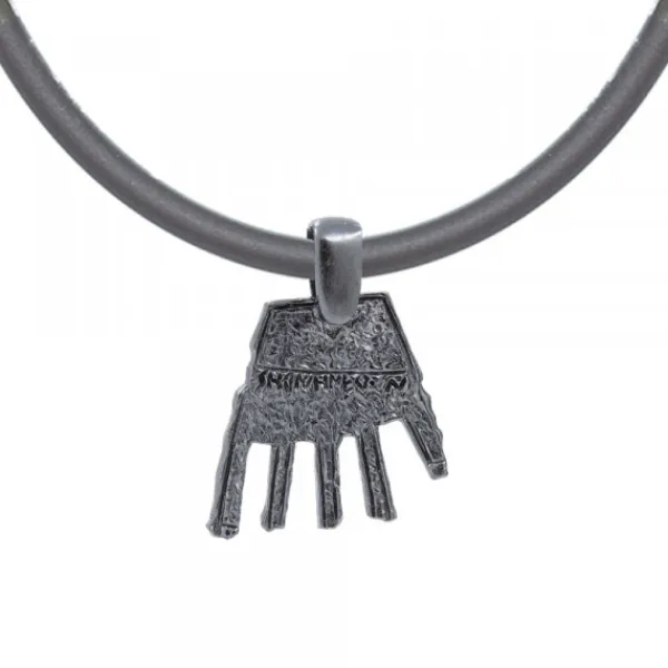 Colgante Mano de Irulegi Rutenio 20mm y Caucho*Eguzkilore New