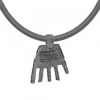 Colgante Mano de Irulegi Rutenio 30mm y Cordón Caucho 4mm*Eguzkilore New