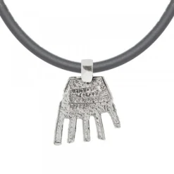 Colgante Mano Irulegi Plata 30mm y Cordón*Eguzkilore Hot