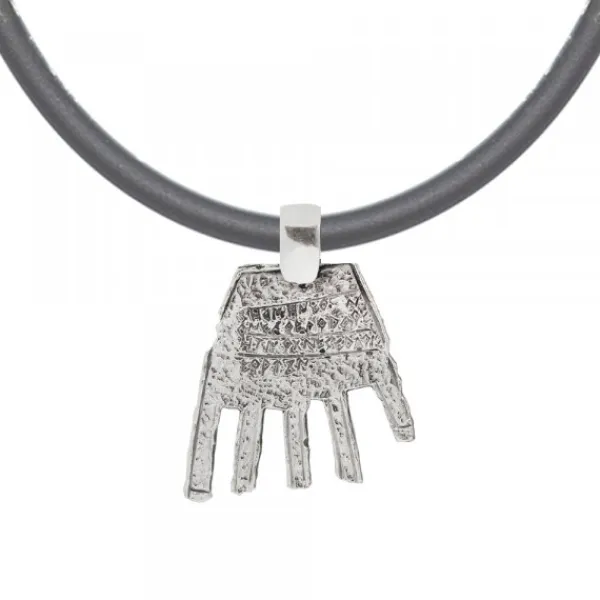Colgante Mano Irulegi Plata 30mm y Cordón*Eguzkilore Hot