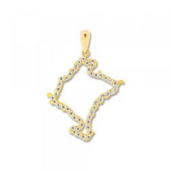 Colgante Mapa de Navarra de Oro con Circonitas*Eguzkilore Discount
