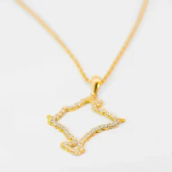 Colgante Mapa de Navarra de Oro con Circonitas*Eguzkilore Discount