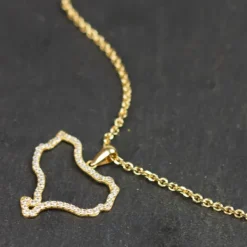 Colgante Mapa Euskal Herria de Oro con Circonitas*Eguzkilore Discount